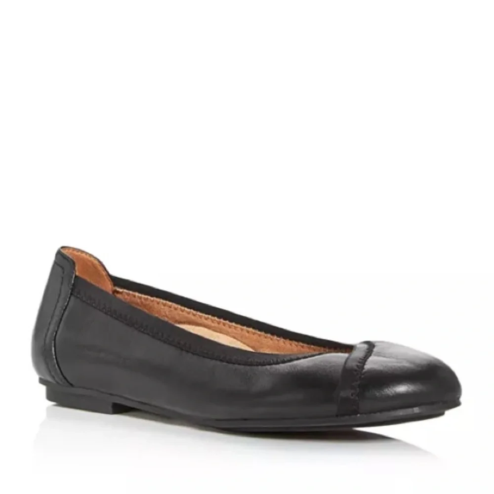 Vionic Women's Caroll Ballet Flats Classic Black Leather